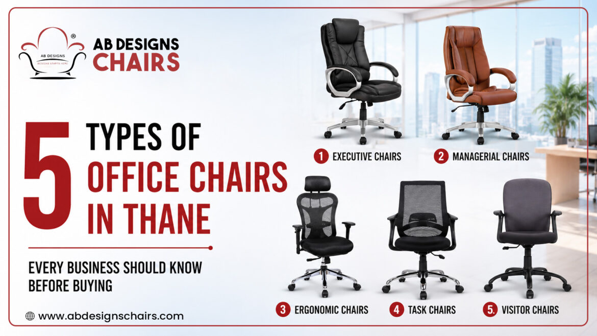 5 Types of Office Chairs in Thane Every Business Should Know Before Buying